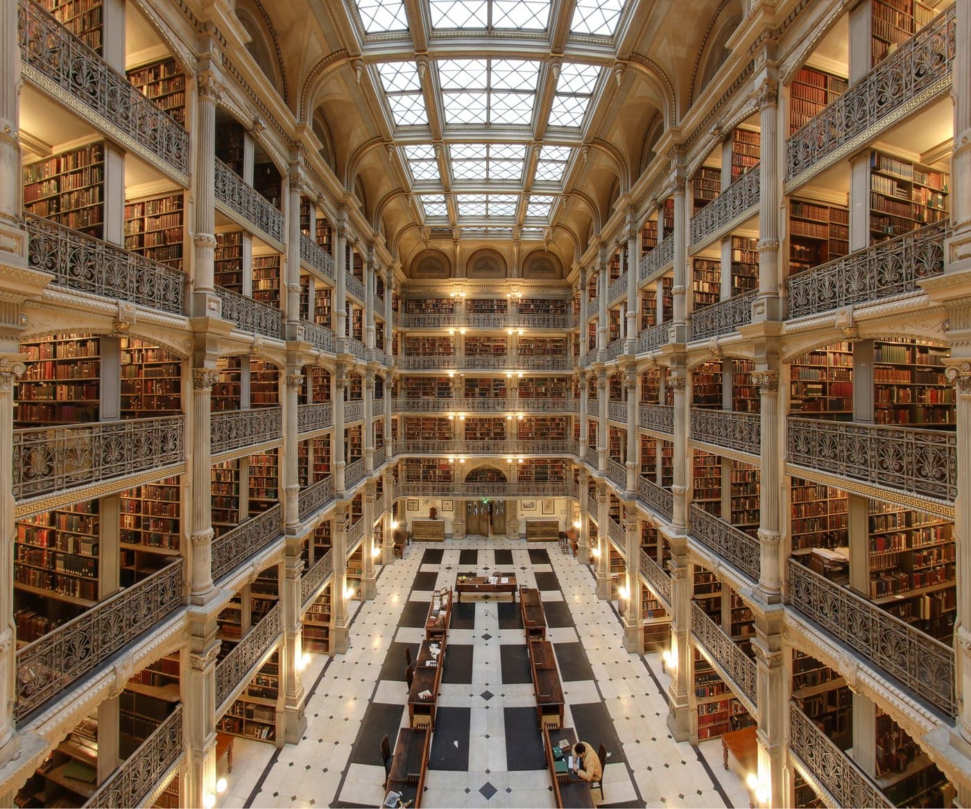 The George Peabody Library, representing a resource for deep, considered guides